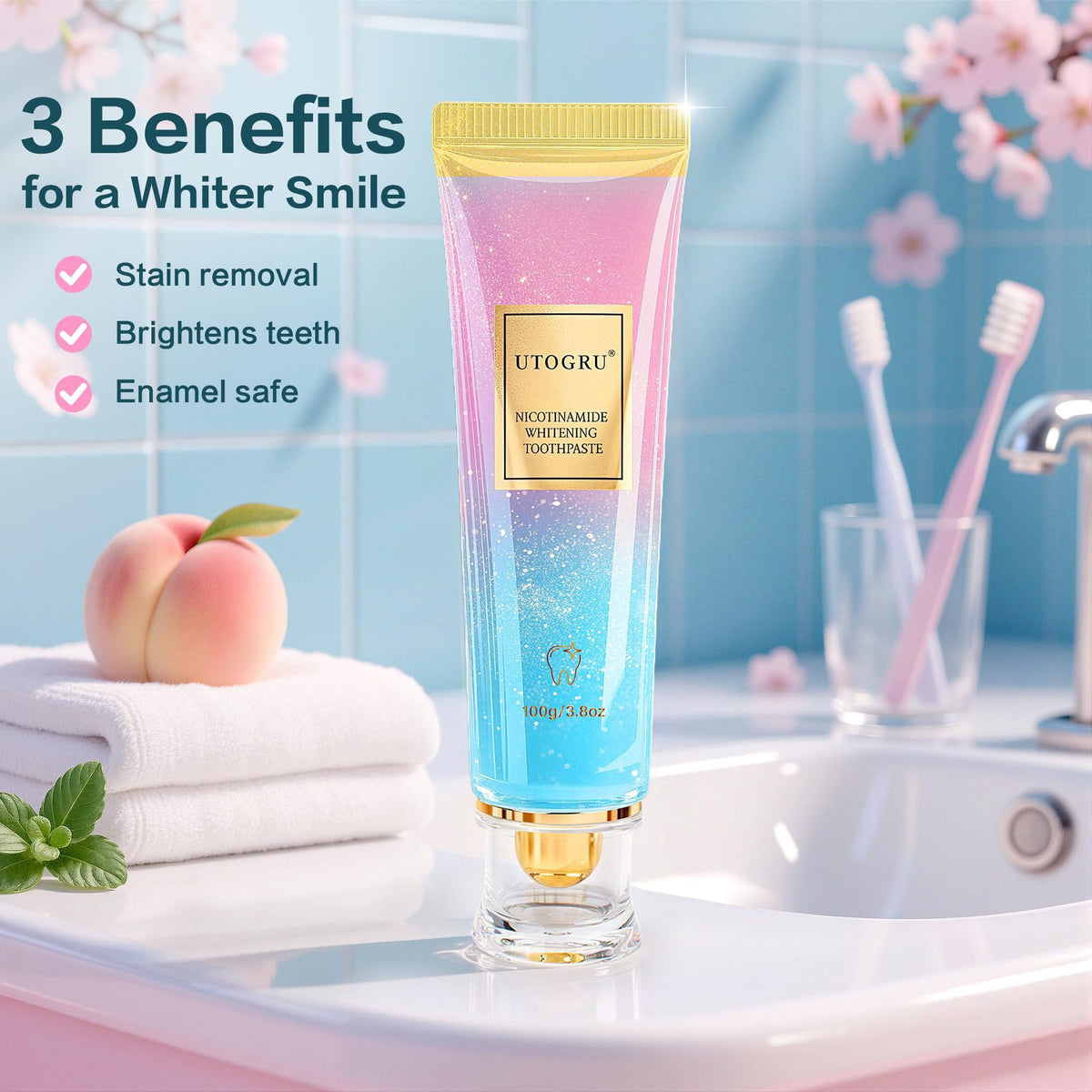 Nicotinamide Whitening Two-color Toothpaste Breath Cleaning Oral Cavity